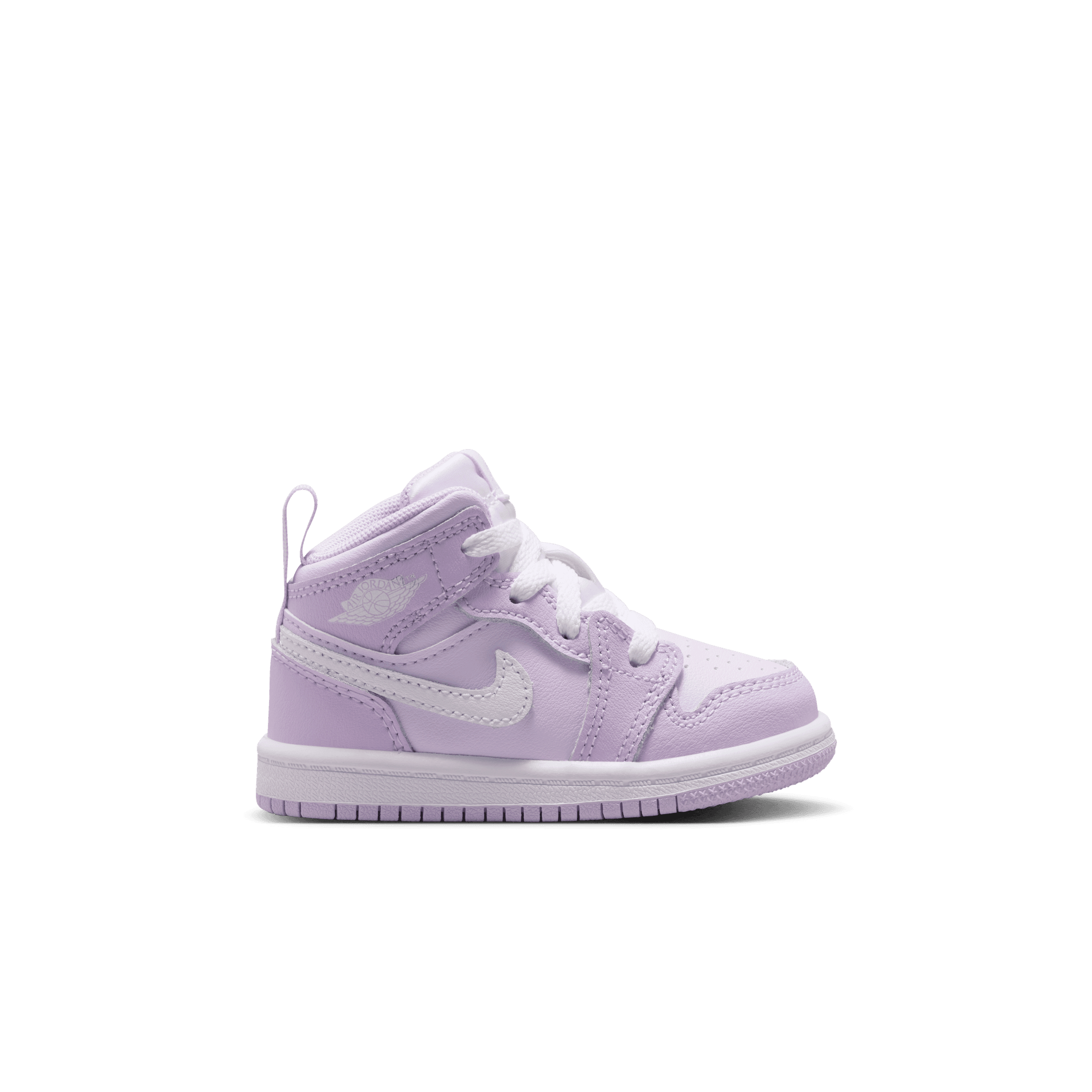 Jordan 1 Mid "Violet Mist/White/Barely Grape" Toddler Girls' Shoe - PURPLE/WHITE